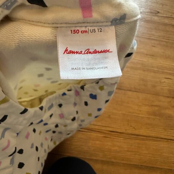 Hanna Andersson white colorful spotted short sleeve dress SIZE 12 - Picture 2 of 5